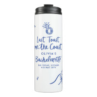 Handgezogener Toast an der Küste