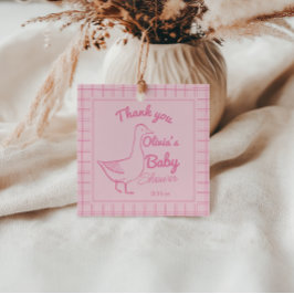 Handgezogenes Albern-Gänse Kinderdusche Geschenkanhänger