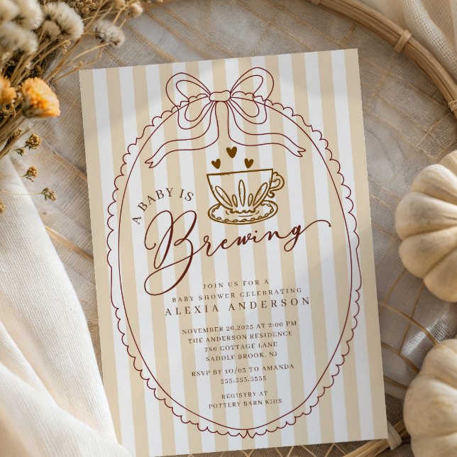 Handgezogenes Baby Braut Babydusche Einladung (Von Creator hochgeladen)