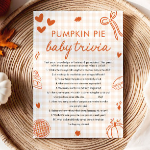 Handgezogenes Baby Shower Baby Trivia Spiel Einladung