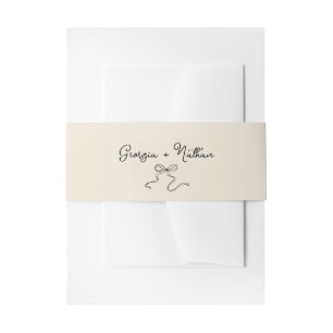 Handgezogenes Bauchband Einladungsbanderole