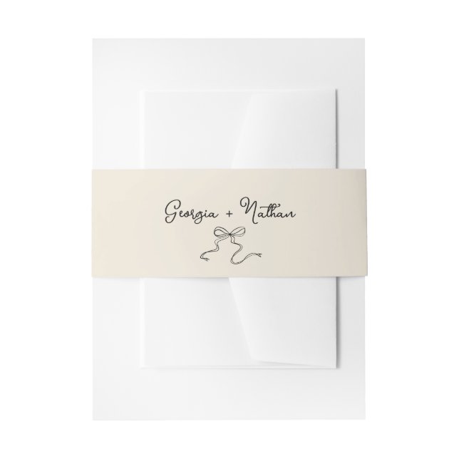 Handgezogenes Bauchband Einladungsbanderole (Vorderseite Beispiel)