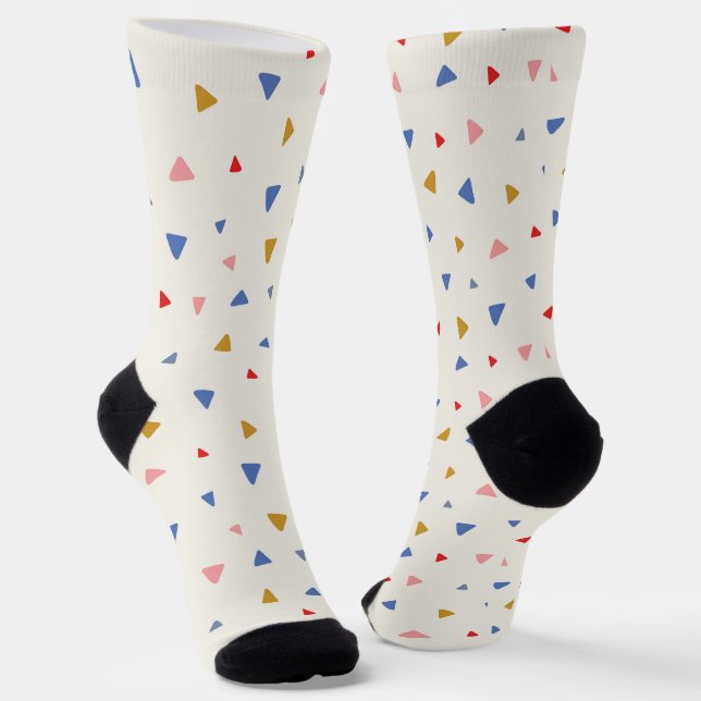 Handgezogenes Dreieck-Muster Socken (Gewinkelt)