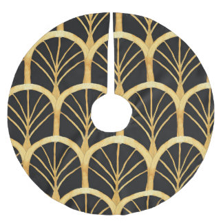 Handgezogenes Gold Imitation Wasserfarbe Polyester Weihnachtsbaumdecke