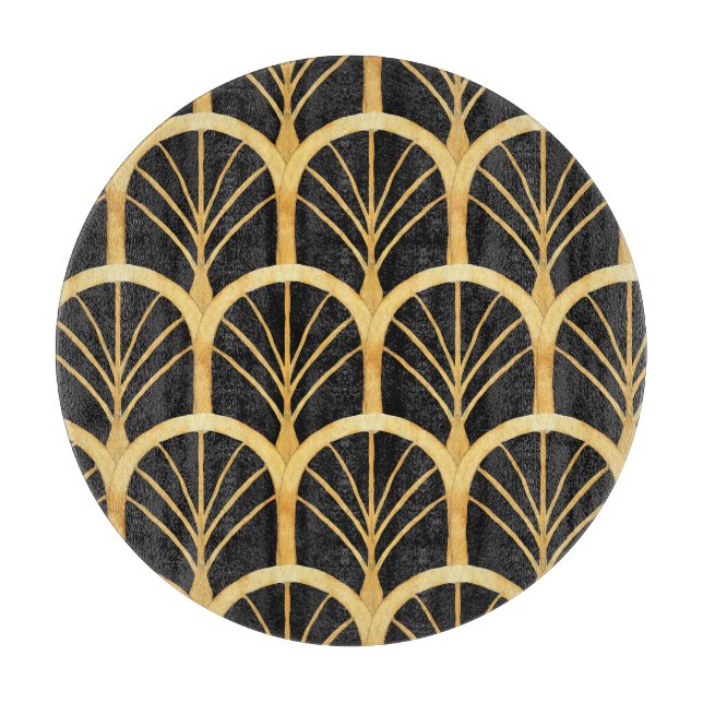 Handgezogenes Gold Imitation Wasserfarbe Schneidebrett (Vorderseite)