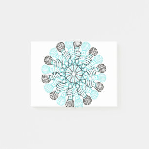 Handgezogenes Mikrofon Post-it Klebezettel