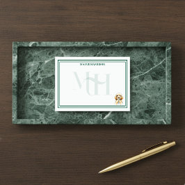 Handgezogenes Monogramm, Golden Doodle Martini Post-it Klebezettel