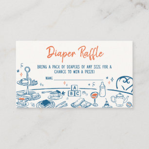 Handgezogenes Party Kinderdusche Windelwanne Begleitkarte