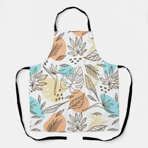 Handgezogenes tropisches Muster Schürze