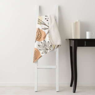 Handgezogenes tropisches Muster Sherpadecke