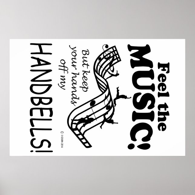 Handglocken fühlen die Musik Poster (Vorne)