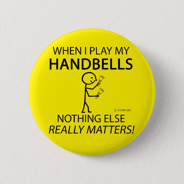 Handglocken spielen keine Rolle Button (Vorderseite)