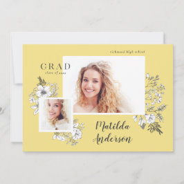 Handgraduierte illustrierte Blumenstuhlstudenten m Ankündigung