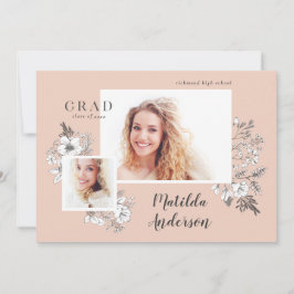 Handgraduierte illustrierte Blumenstuhlstudenten m Ankündigung