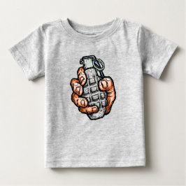 Handgranate im Stil von Comicen Baby T-shirt