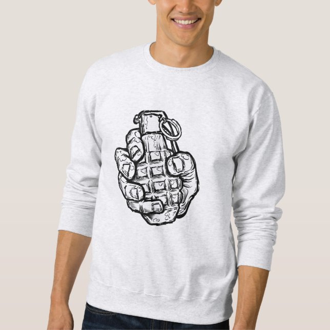 Handgranate im Stil von Comicen Sweatshirt (Vorderseite)