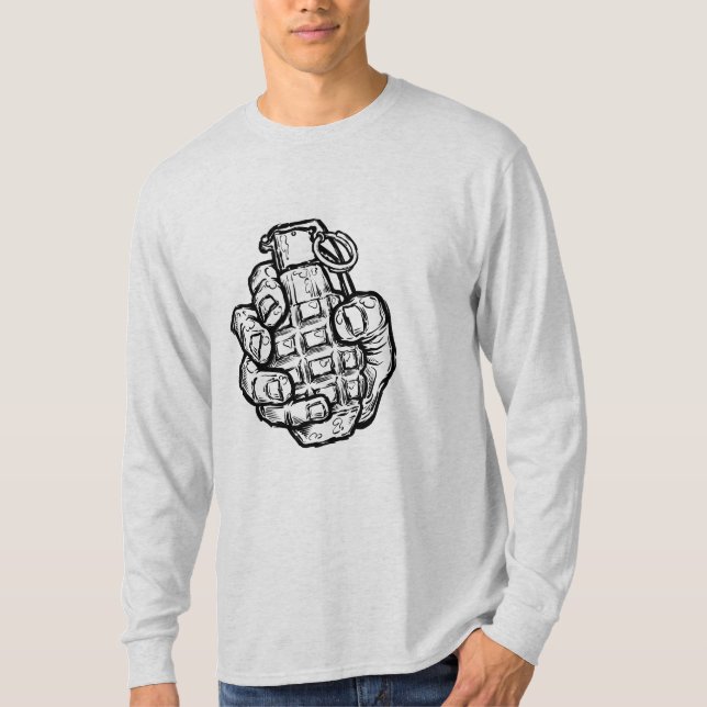 Handgranate im Stil von Comicen T-Shirt (Vorderseite)