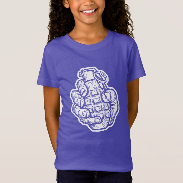 Handgranate im Stil von Comicen T-Shirt (Vorderseite)