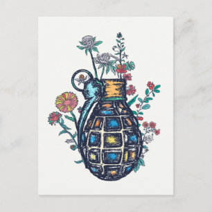 Handgranatvase von Blume Postkarte