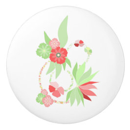 Handgriff aus Rosa-Blütenkeramik Keramikknauf