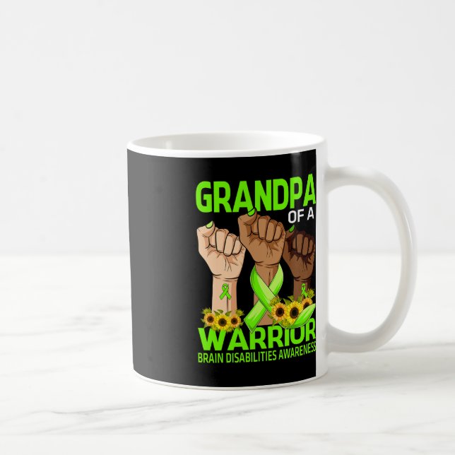 Handgroßvater eines Warrior-Gehirnbehinderungs-Pro Kaffeetasse (Rechts)