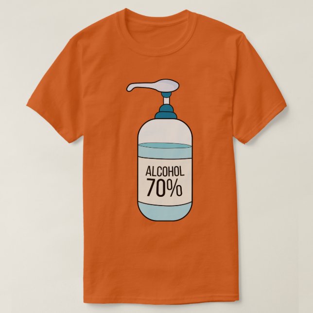 Handgürtel mit 70 Alkohol T-Shirt (Design vorne)