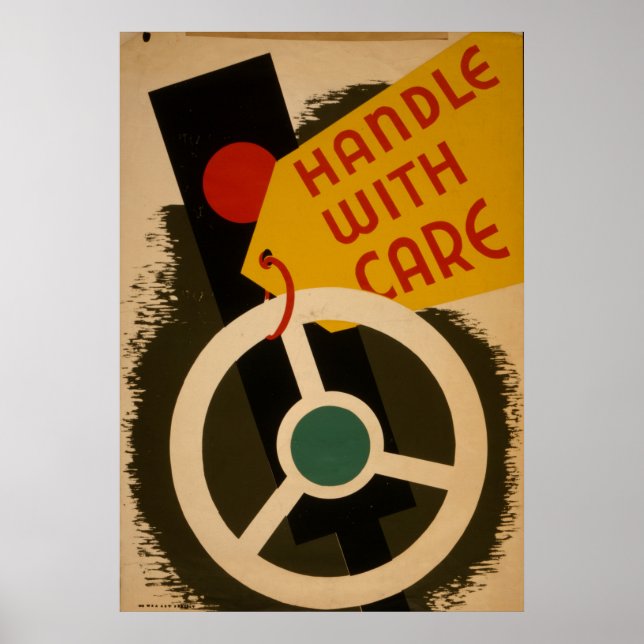 Handhabung mit 1943 WPA Vintage Poster (Vorne)