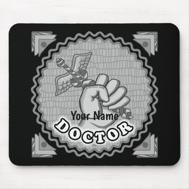 Handheld Caduceus Arzt Mousepad (Vorne)