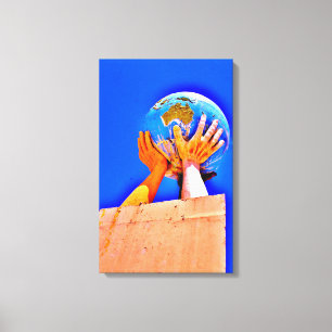 Handhelfen Leinwanddruck