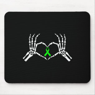 Handherz Mental Health Awareness Ribbon Krieger Mousepad