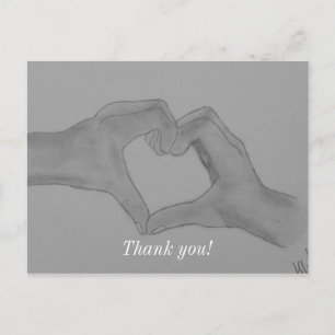 Handherz Postkarte