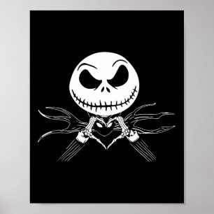 Handherz signieren Funny Skull Halloween Kostüm Poster