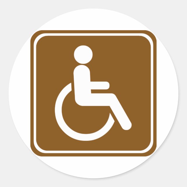 Handicap Accessible Recreational Facilities Unters Runder Aufkleber (Vorderseite)