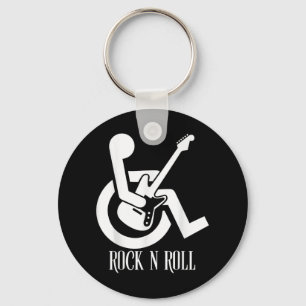 Handicap Rock and Roll Parkplatz Funny Acoustic Gu Schlüsselanhänger