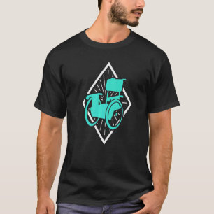 Handicap Rollstuhl Behinderung Spaß Paraplegii T-Shirt