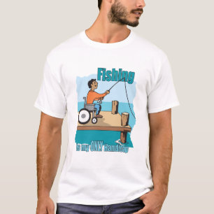 Handicap Rollstuhl Fischerei T-Shirt