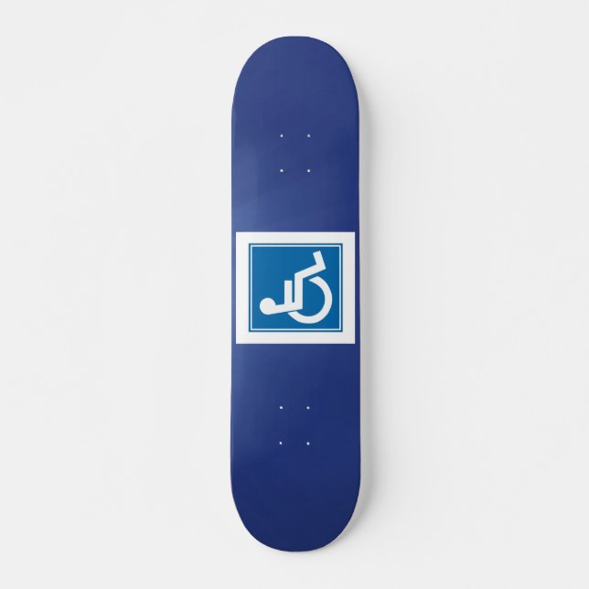 Handicap Schild Skateboard (Vorne)