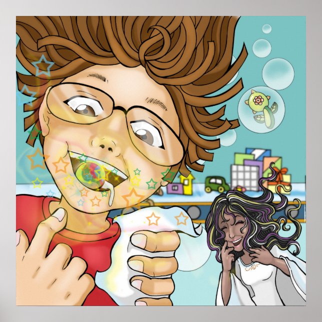 Handicap, schwarze Zahnfee, Junge, Spielzeug, Süßi Poster (Vorne)