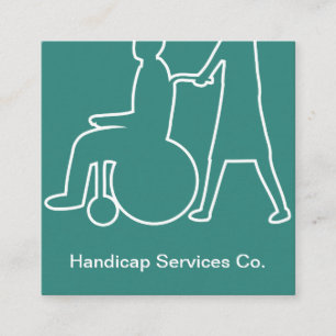 Handicap Services Moderne Quadratische Visitenkarte