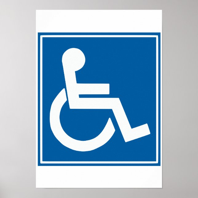 Handicap Sign Poster (Vorne)