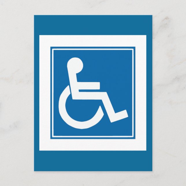 Handicap Sign Postkarte (Vorderseite)