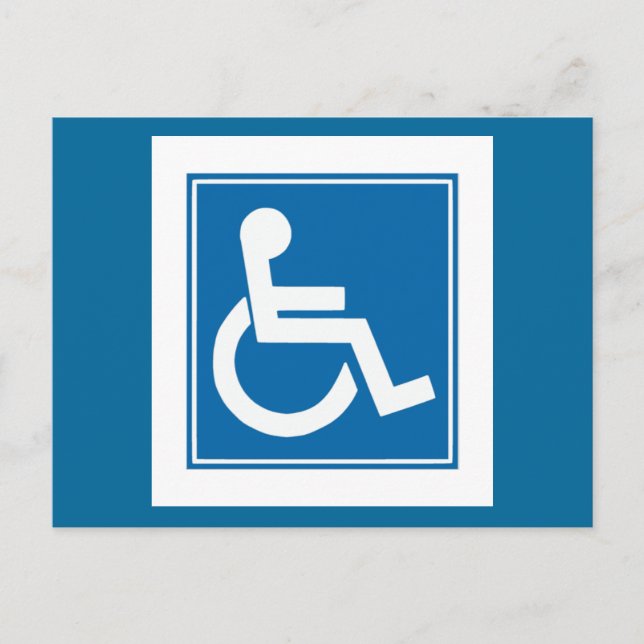 Handicap Sign Postkarte (Vorderseite)
