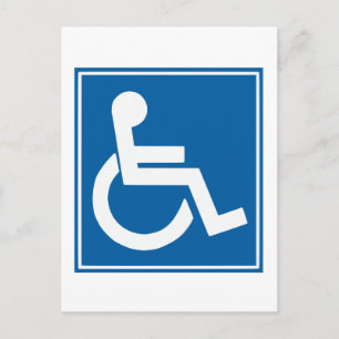 Handicap Sign Postkarte