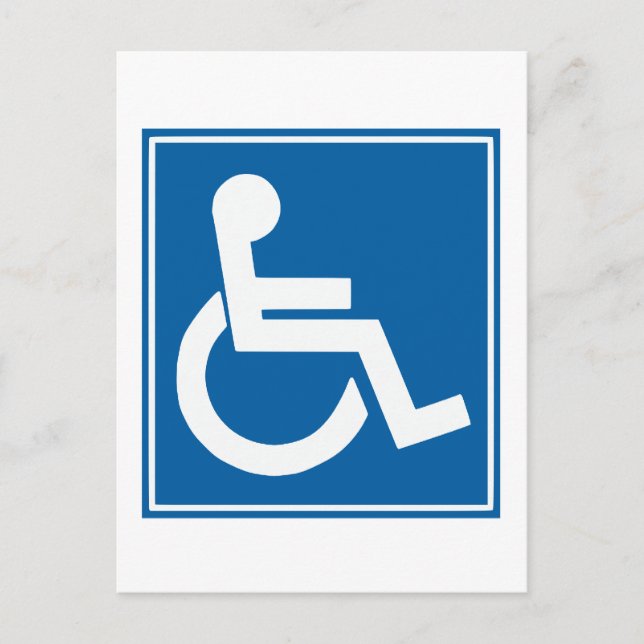 Handicap Sign Postkarte (Vorderseite)