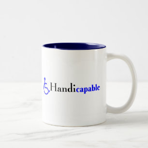 Handicapable (Rollstuhl) Zweifarbige Tasse