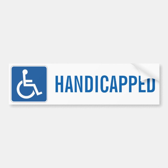 HANDICAPPIERT AUTOAUFKLEBER (Vorne)