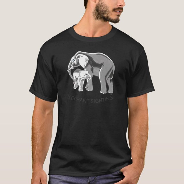 Handillustration einer Elefantensichtung T-Shirt (Vorderseite)