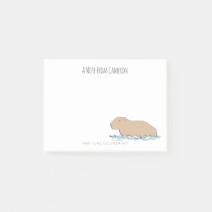 HandIllustriertes Niedliches Capybara Regenwald Ti Post-it Klebezettel