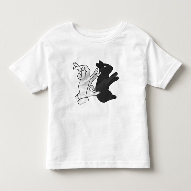 Handkaninchen Silhouette Kleinkind T-shirt (Vorderseite)