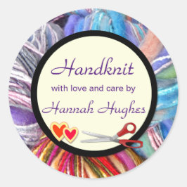Handknit Runder Aufkleber